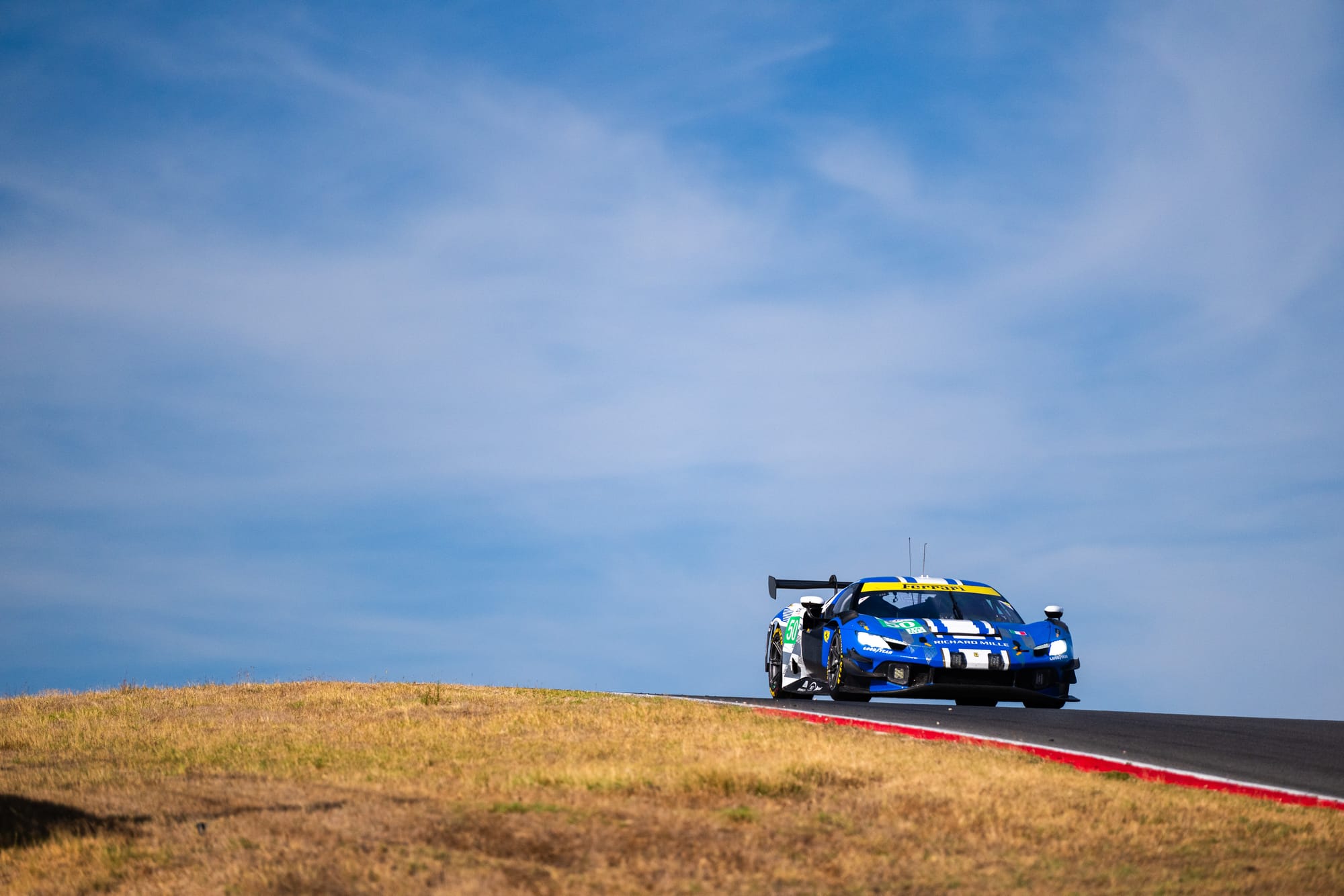 Ferrari 296 LMGT3 competiting in the European Le Mans Series during the 4h of Portimao