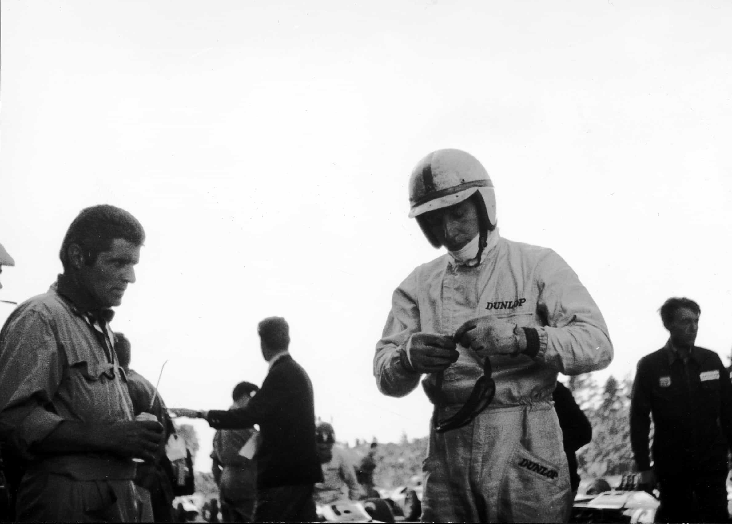 John Surtees getting ready for a Formula 1 Grand Prix