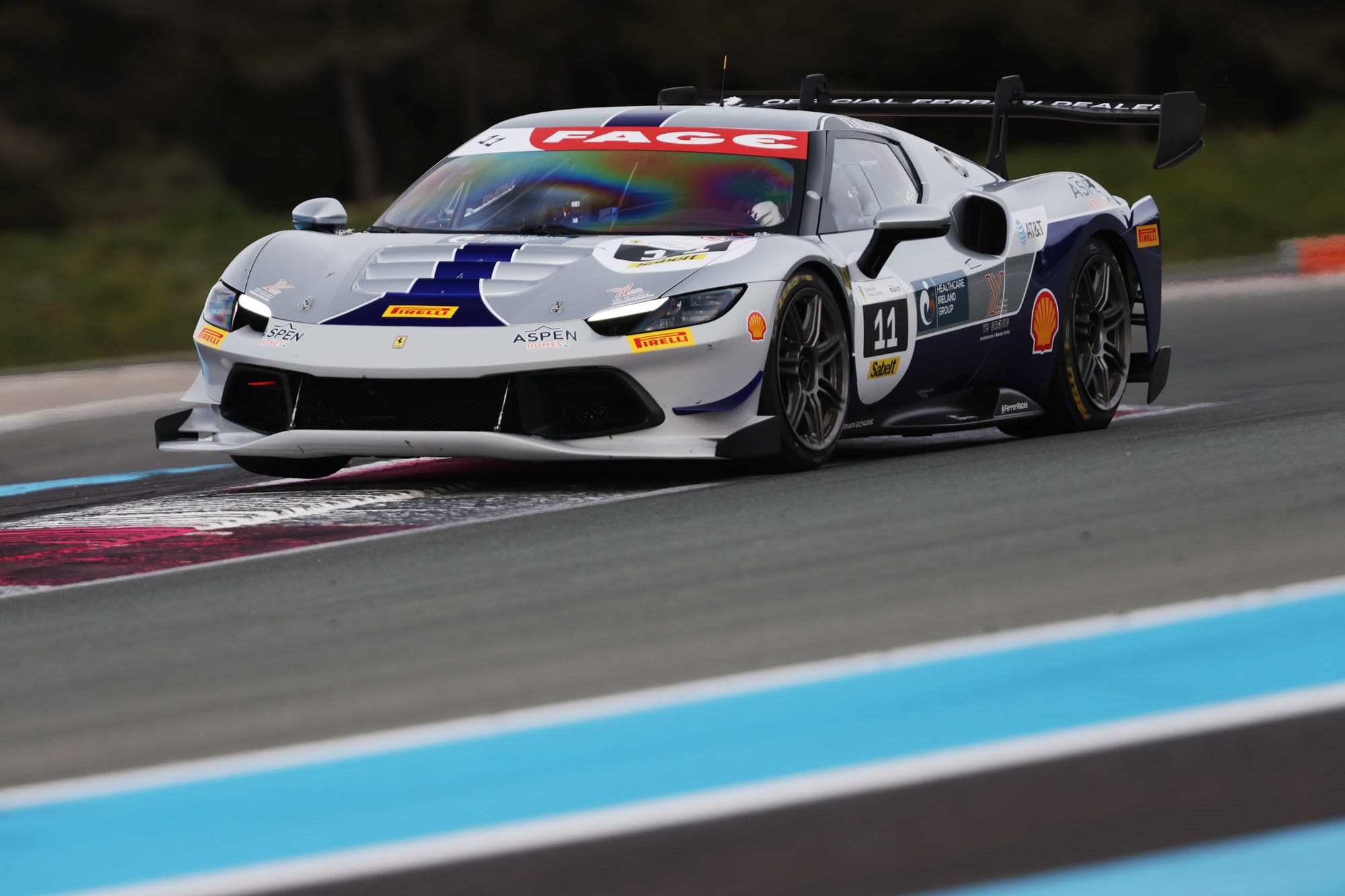 Bradley Yates winning at Le Castellet in the 2026 Ferrari Challenge Europe series