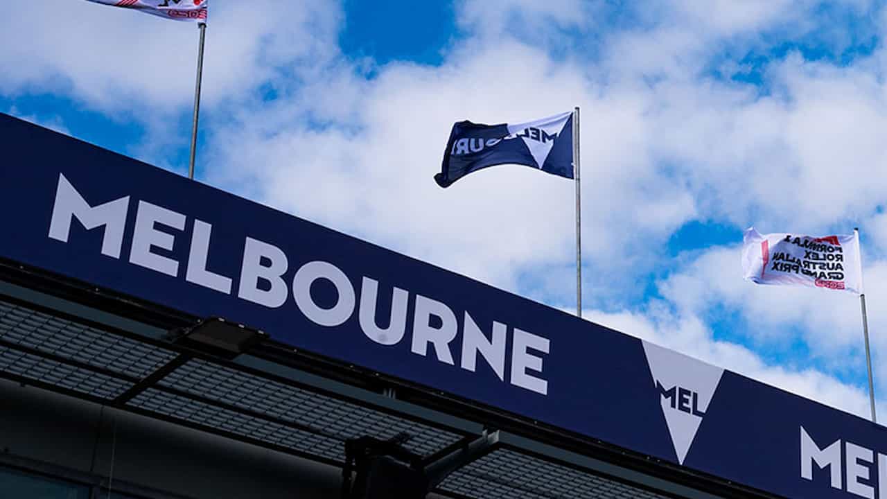 An image of the Albert Park Circuit during the F1 Melbourne Grand Prix