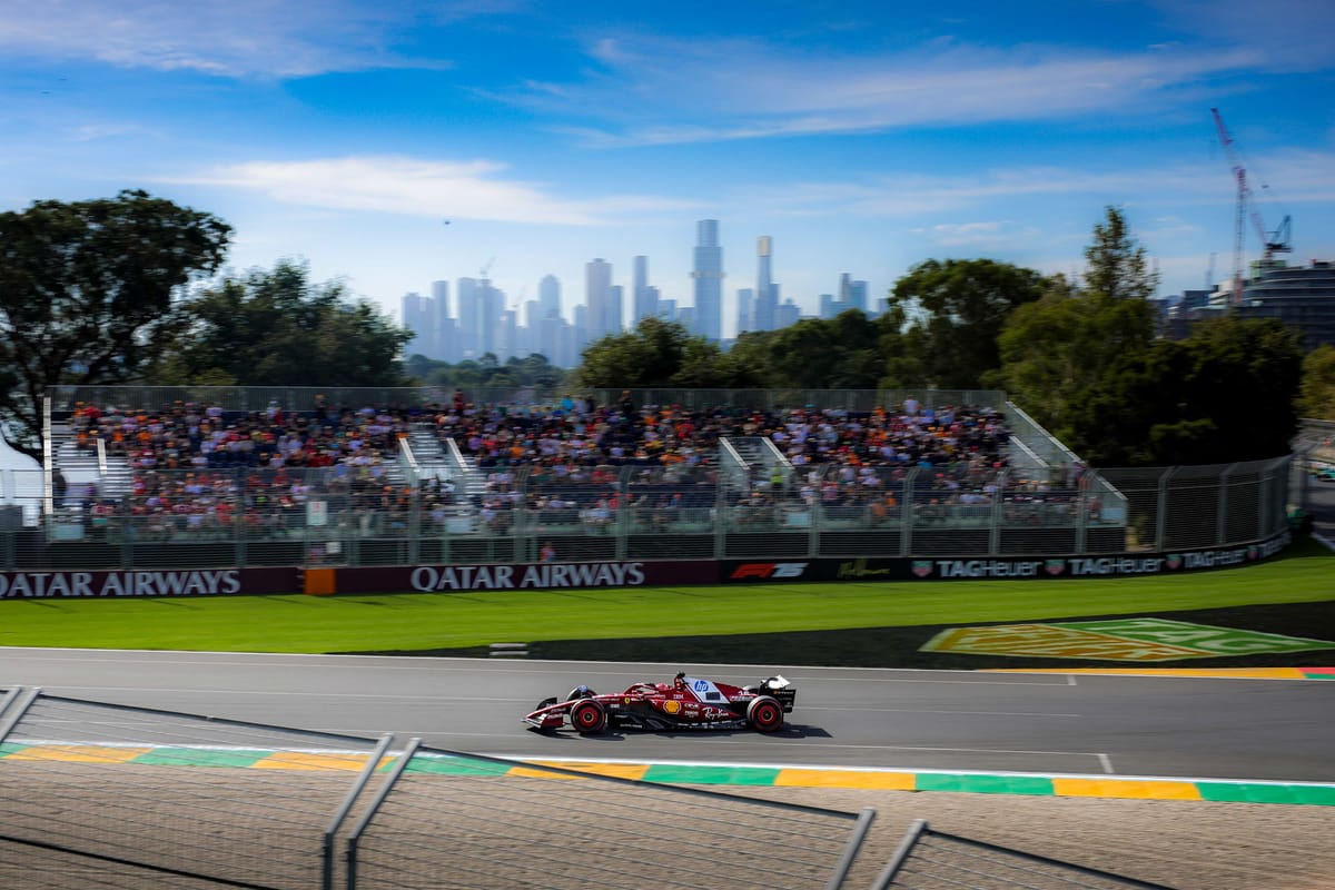 Ferrari racing during the Australian Grand Prix
