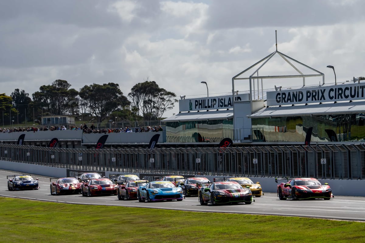 Ferrari Challenge Australasia drivers competing at Phillip Island Circuit