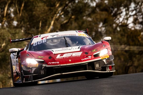 #26 Ferrari 296 GT3 racing at the 12hr Bathurst 2026