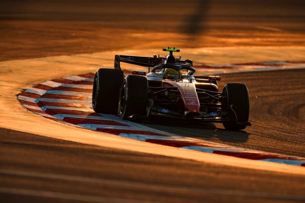 Lewis Hamilton driving his SF-26 Ferrari F1 car during a 2026 testing session in Bahrain