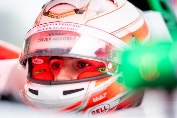 Formula 2 and Scuderia Ferrari Driver Academy prospect Rafael Camara sitting in his car