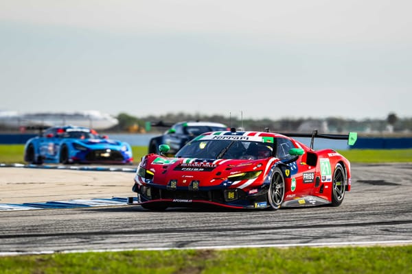 AF Corse USA winning the 2026 Sebring 12 Hours in their Ferrari 296 GT3