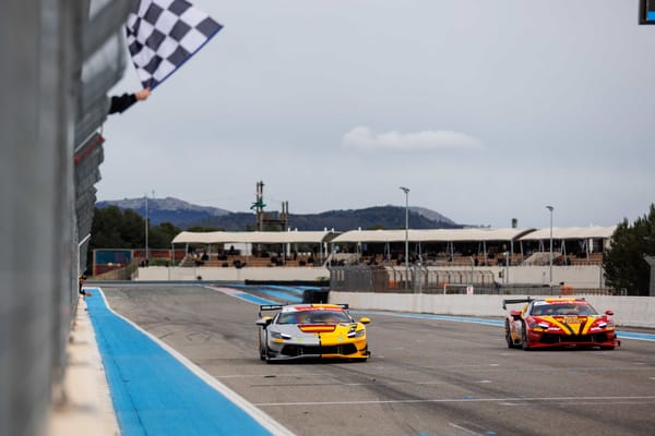 Ferrari Challenge Europe driver Sergio Paulet beating Gilles Renmans in Le Castellet 2026