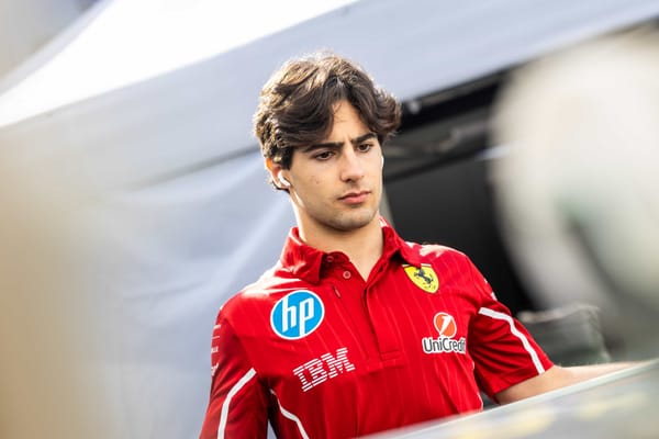 Formula 2 driver Rafael Camara in his Ferrari Driver Academy attire