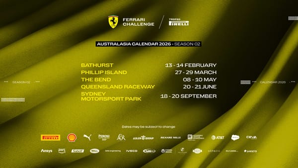 The Ferrari Challenge Australasia 2026 calendar