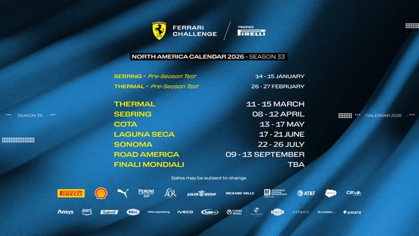 An image of the Ferrari Challenge North America 2026 schedule