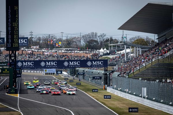 A Ferrari Challenge Japan race start at Suzuka